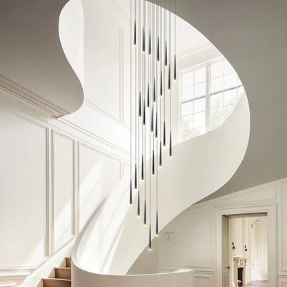 Gold Tube Chandelier