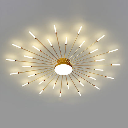 WOMO Firework Sunburst Flush Mount Ceiling Light-WM1001