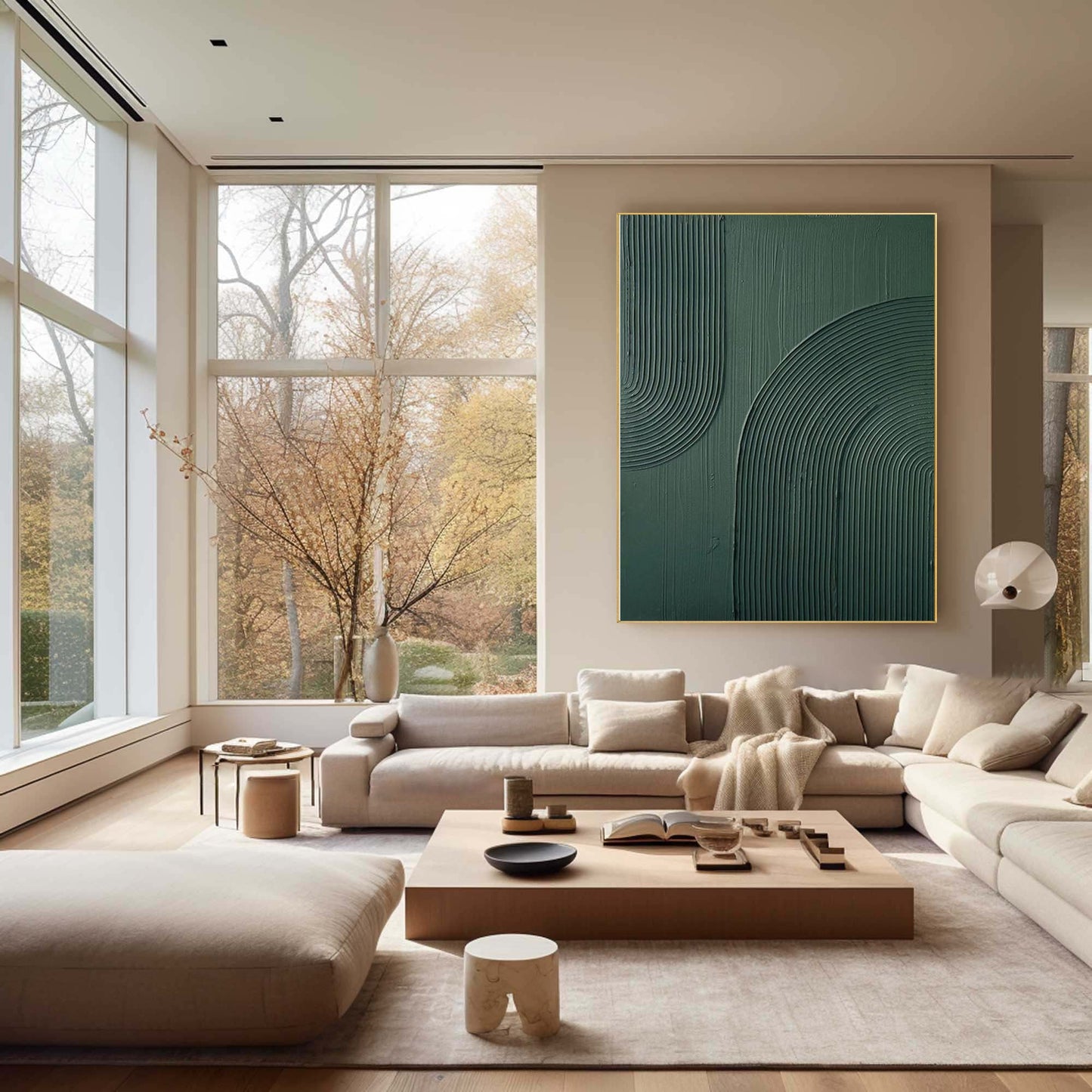 Textured Arc Canvas Painting