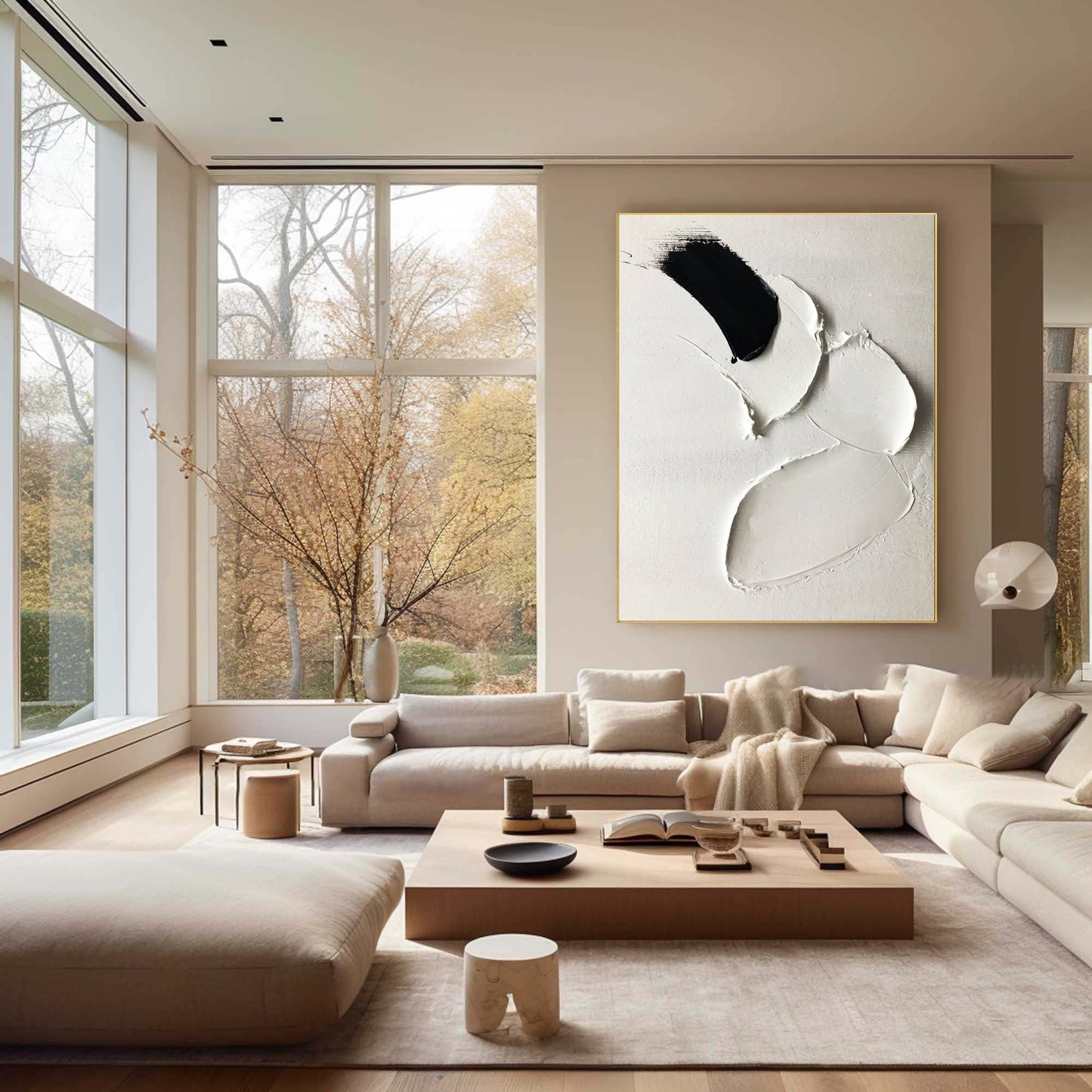 Minimalist Sculpted Canvas Painting