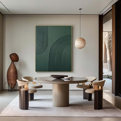 Textured Arc Canvas Painting