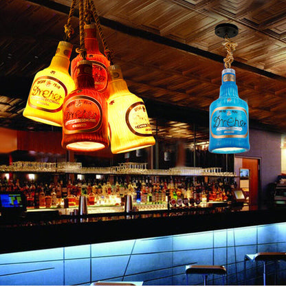 Colorful Bottle Pendant Light