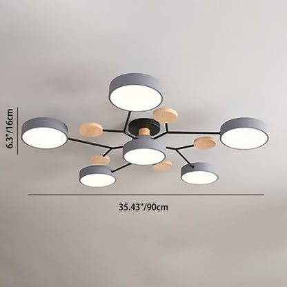 Modern Scandinavian Multi-Branch LED Ceiling Light