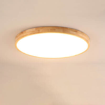 Modern Wood Trim LED Ceiling Light