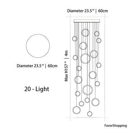 Asymmetrical LED Chandelier