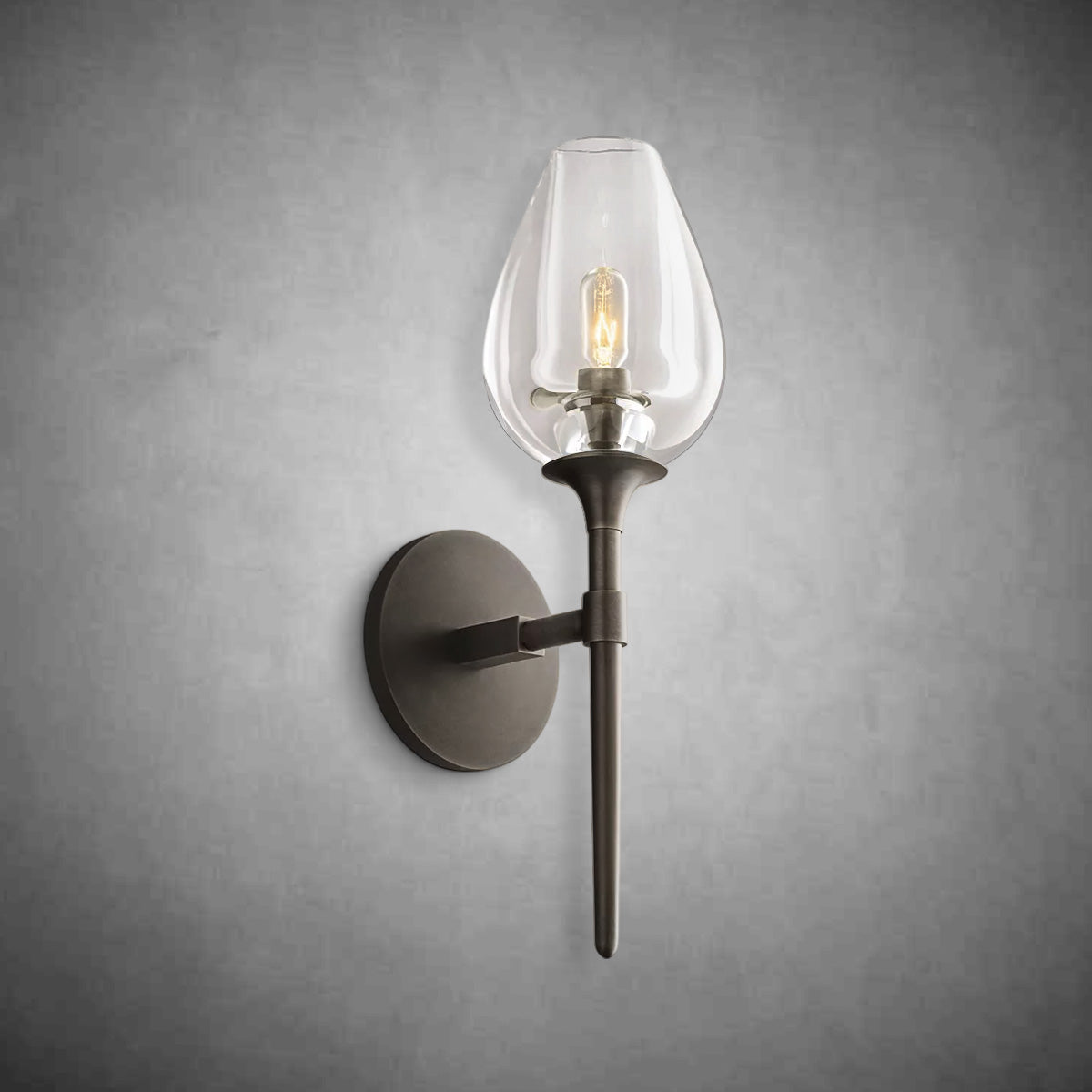 Glass Petal Wall Sconce