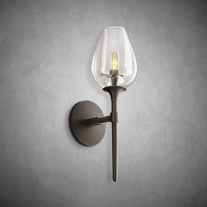 Glass Petal Wall Sconce