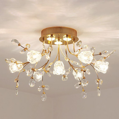 Crystal Blossom Ceiling Light