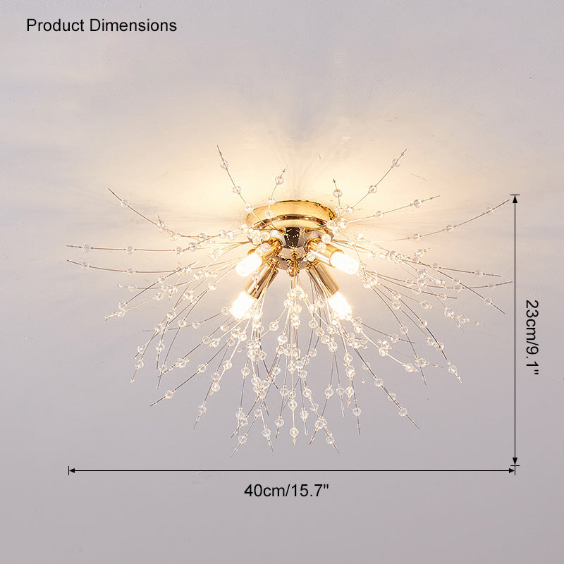 WOMO Dandelion Crystal Flush Mount Ceiling Light-WM1014