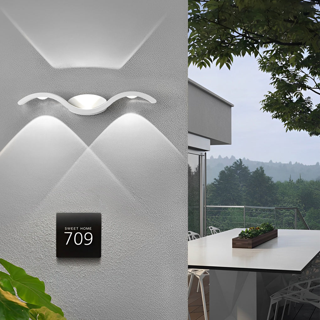 Wave Seagull LED Outdoor Wall Light