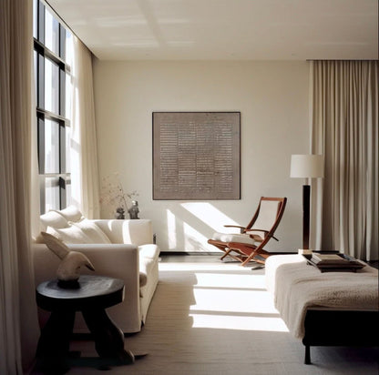 Textured Grid Canvas Painting