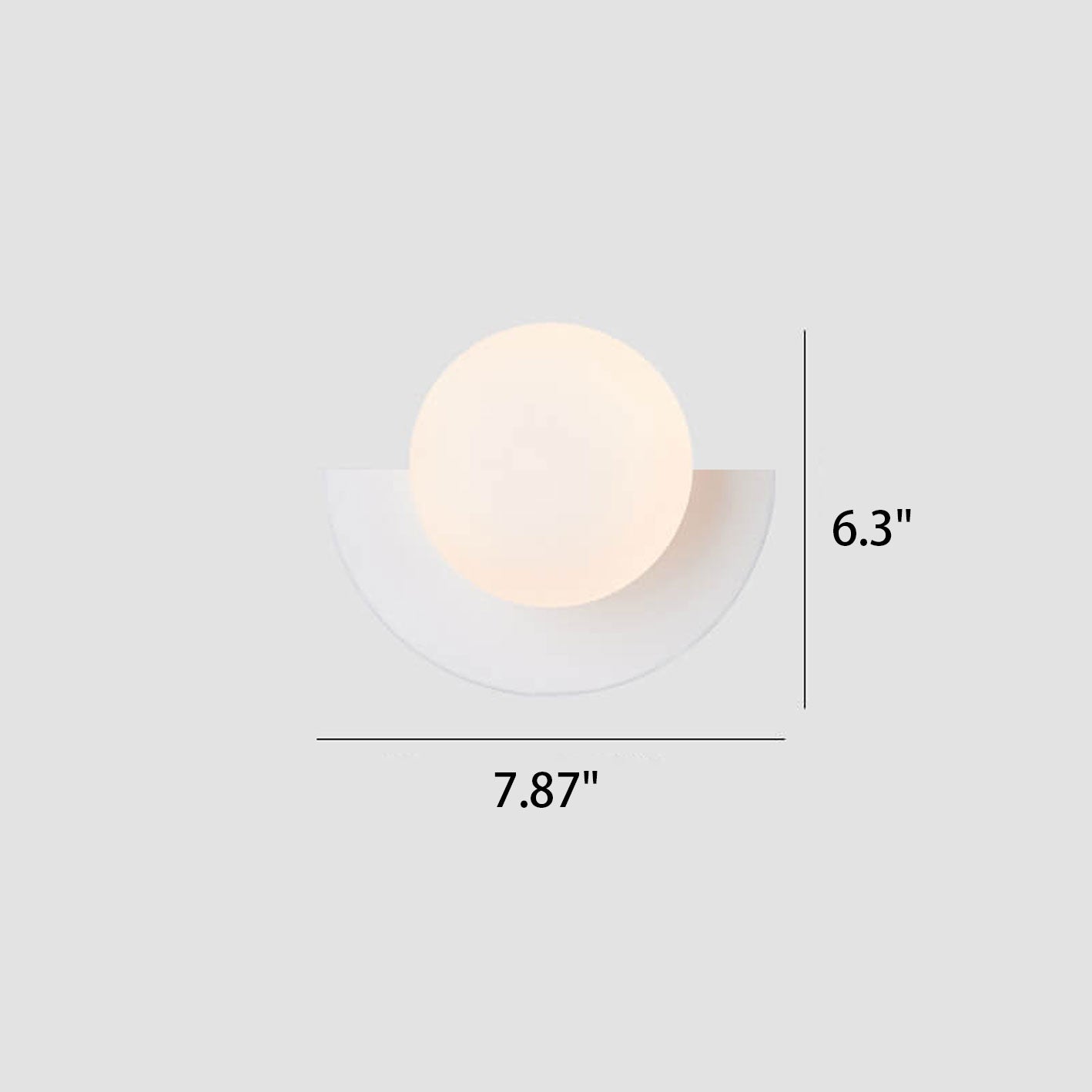 Modern Colorful Globe Wall Lamp with Semi-Circle Accent