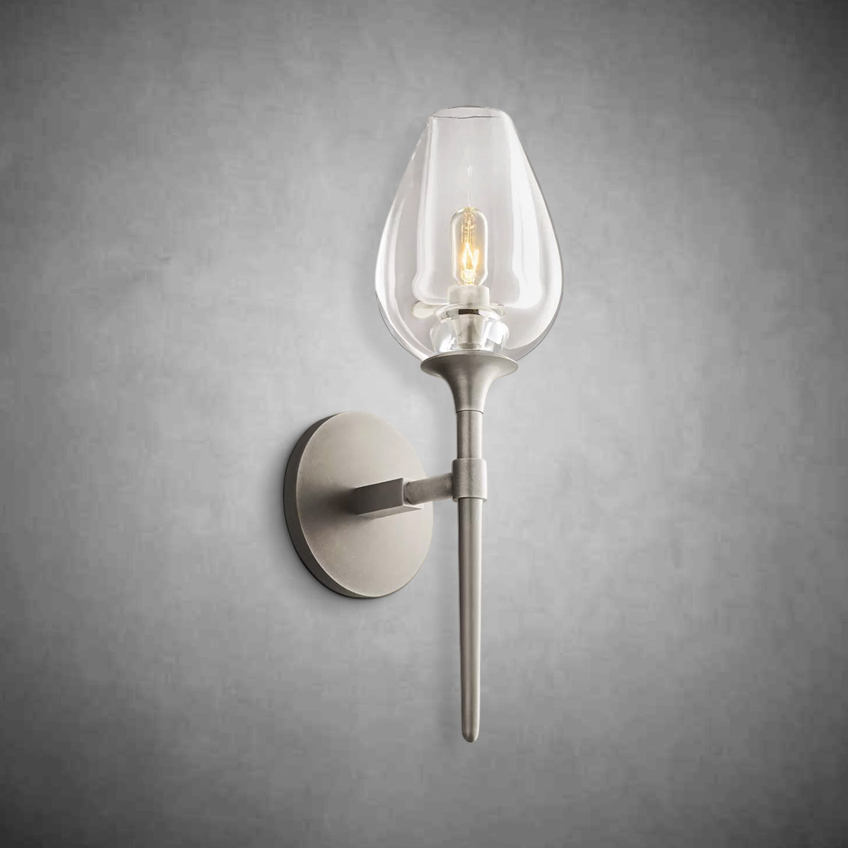 Glass Petal Wall Sconce