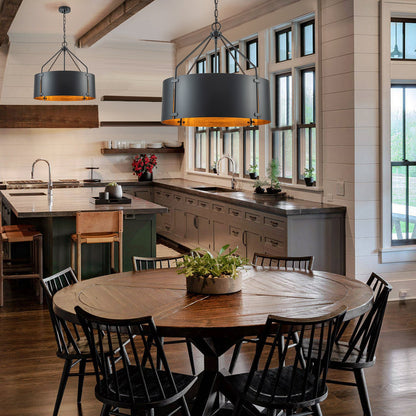 Ruston Industrial Drum Pendant Light