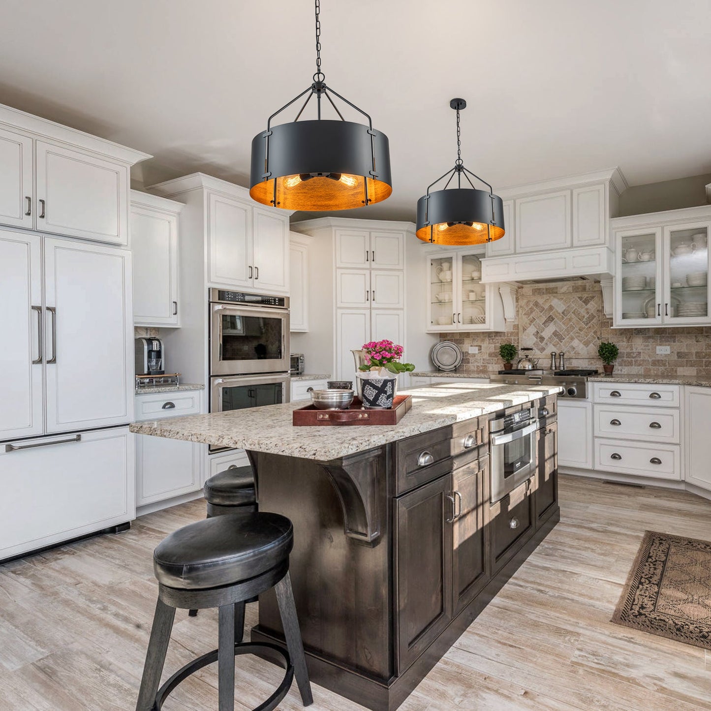 Ruston Industrial Drum Pendant Light