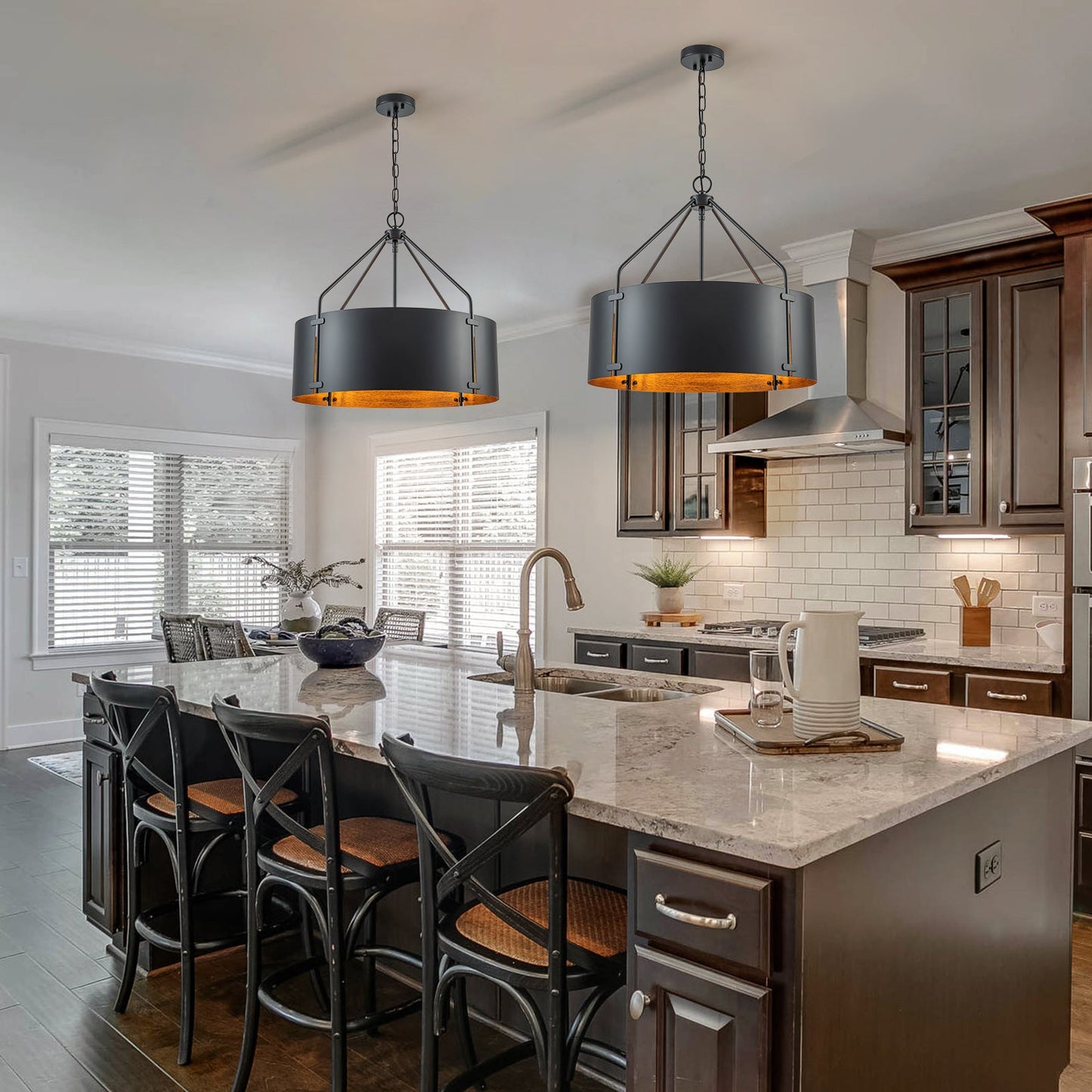 Ruston Industrial Drum Pendant Light