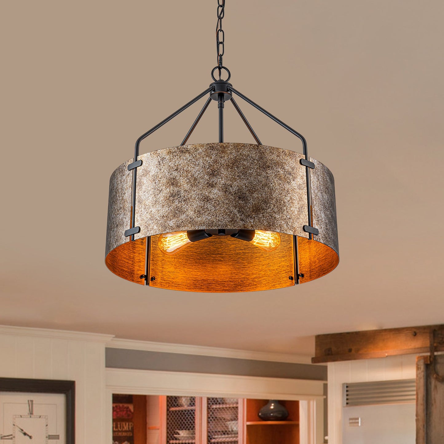 Ruston Industrial Drum Pendant Light