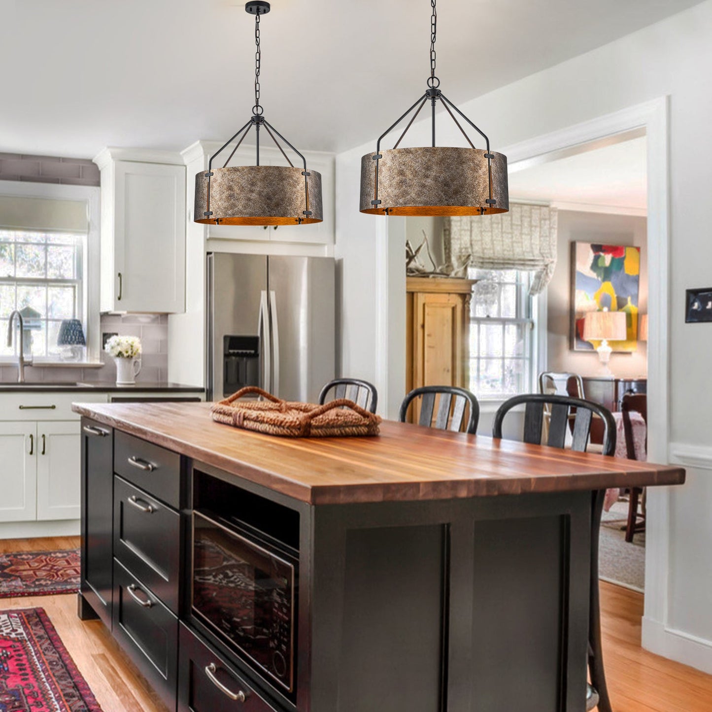 Ruston Industrial Drum Pendant Light