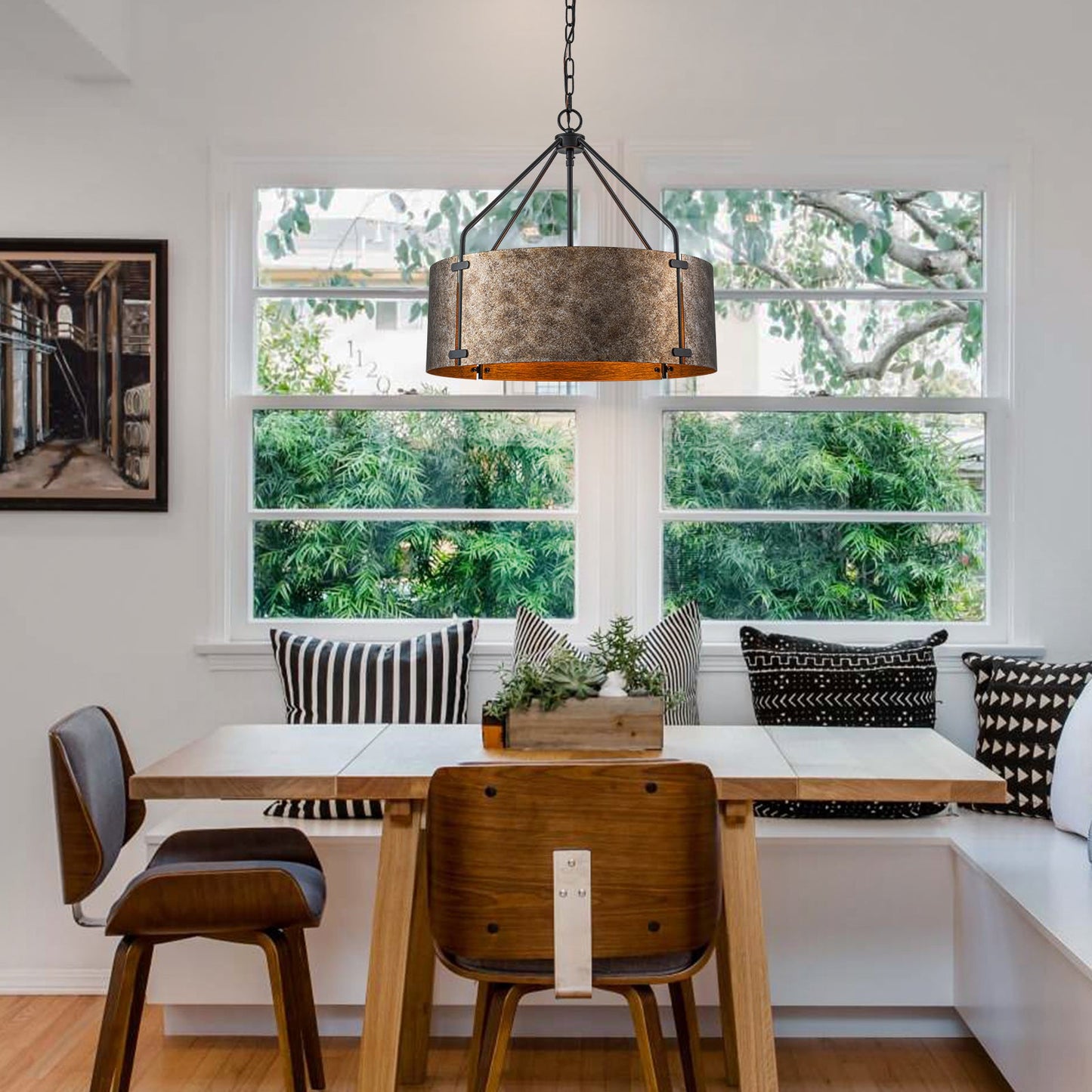 Ruston Industrial Drum Pendant Light