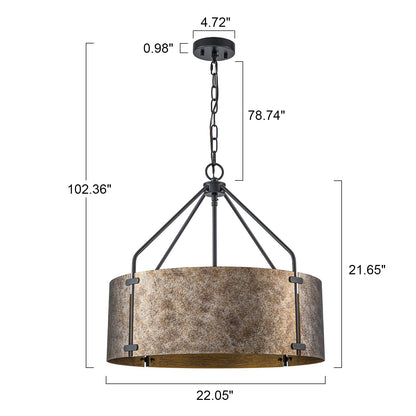 Ruston Industrial Drum Pendant Light