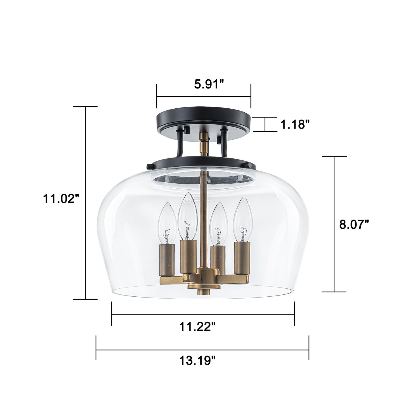 Glasyn Drum Ceiling Light