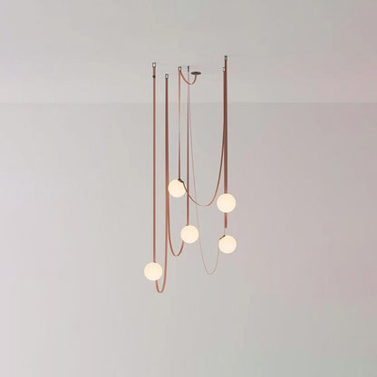 WOMO Globe Leather Pendant Light-WM2311