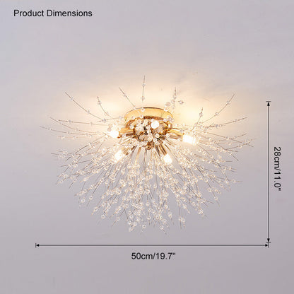 WOMO Dandelion Crystal Flush Mount Ceiling Light-WM1014