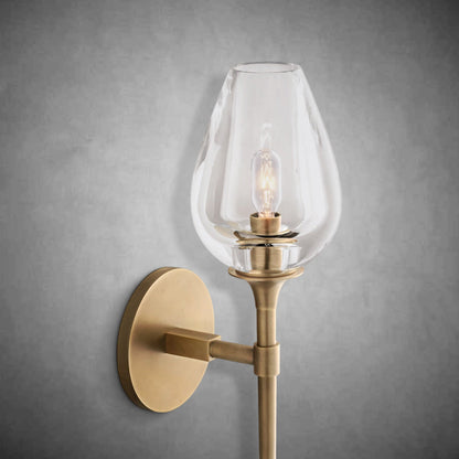 Glass Petal Wall Sconce