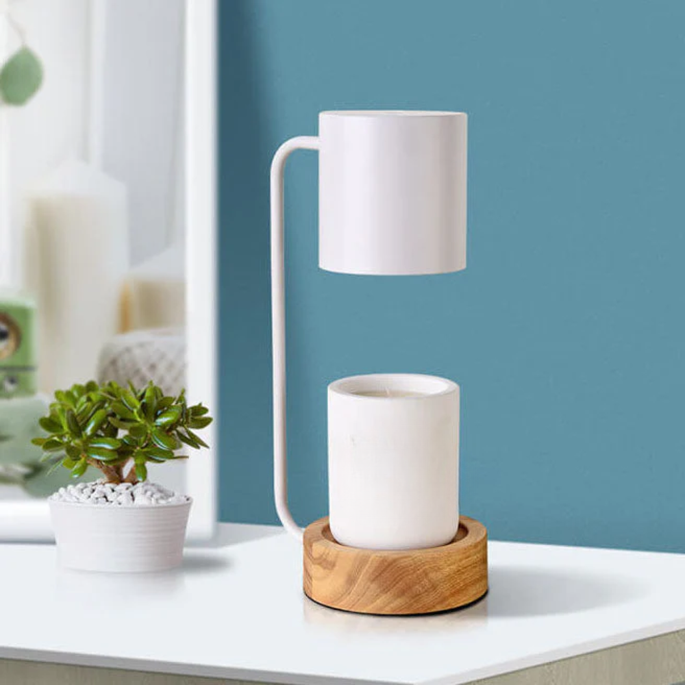 Japanese Minimalist Wood Base Table Lamp with Dimming Function