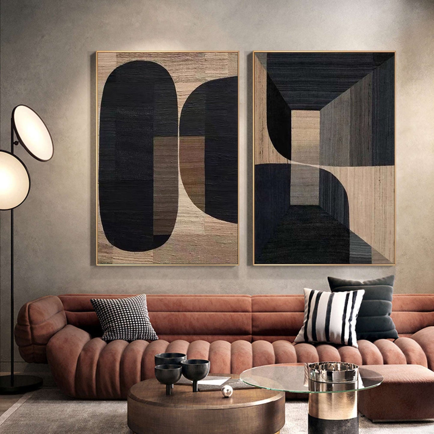 Textured Wabi-Sabi Canvas Painting Set