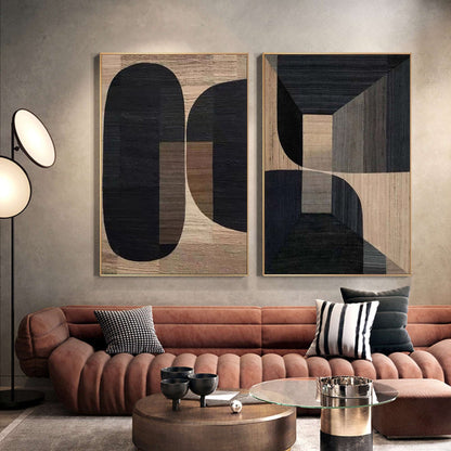 Textured Wabi-Sabi Canvas Painting Set