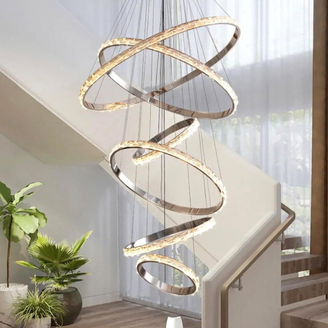 Crystal Spiral LED Chandelier