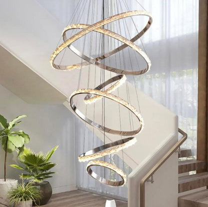 Crystal Spiral LED Chandelier