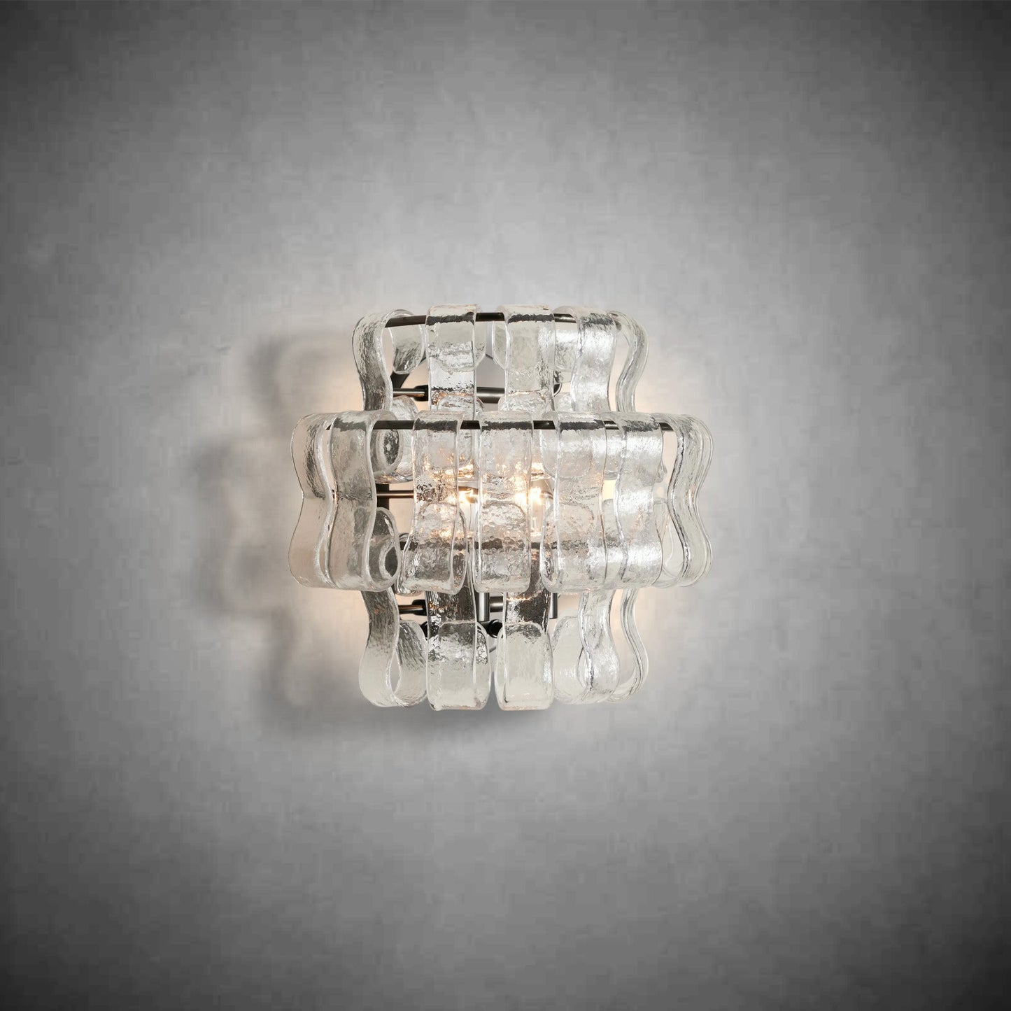 Textured Glass Wall Sconce