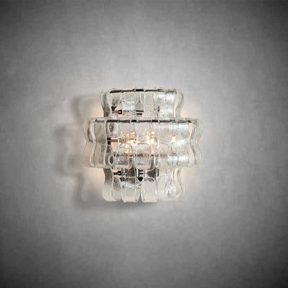 Textured Glass Wall Sconce