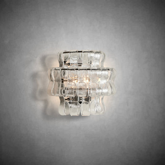 Textured Glass Wall Sconce