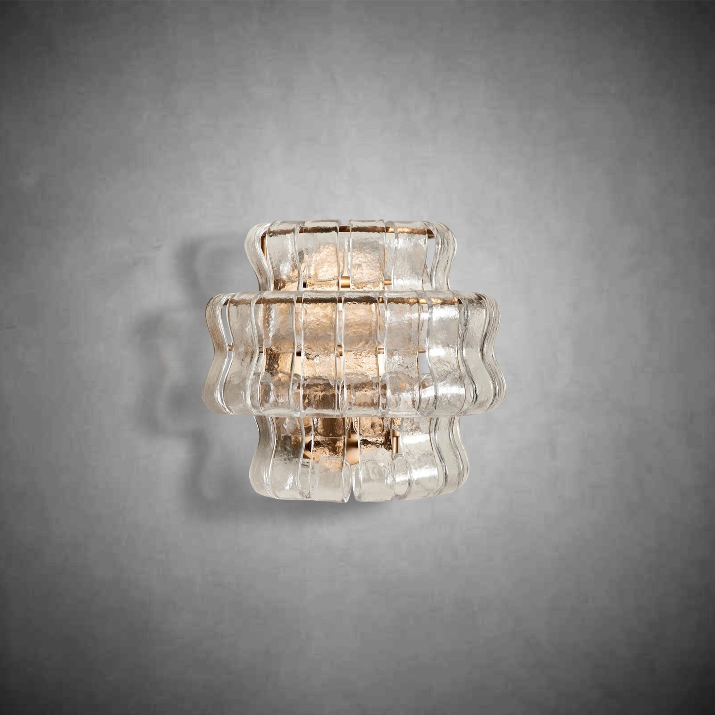 Textured Glass Wall Sconce