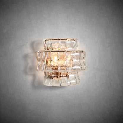 Textured Glass Wall Sconce