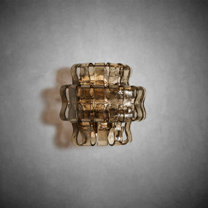 Textured Glass Wall Sconce