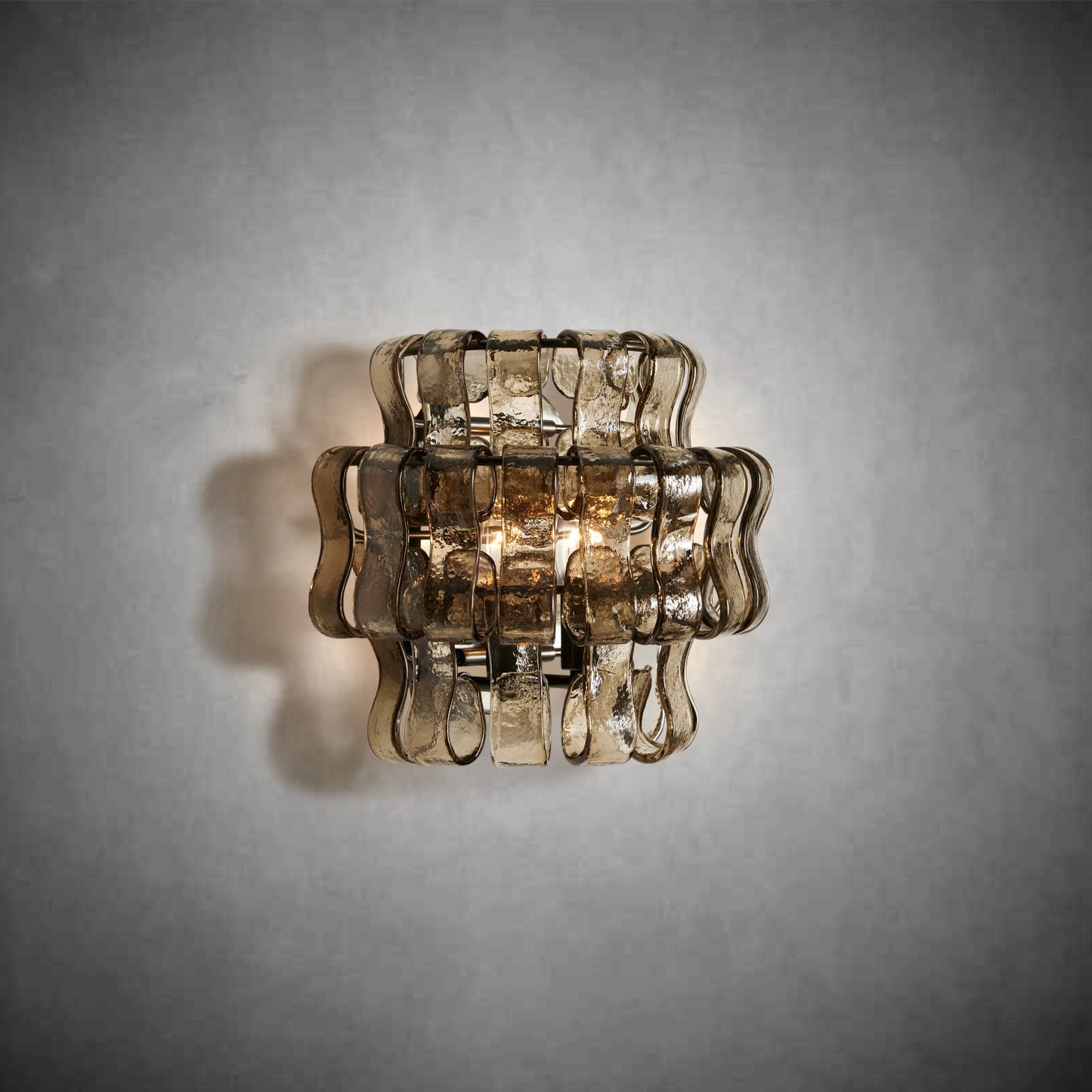 Textured Glass Wall Sconce