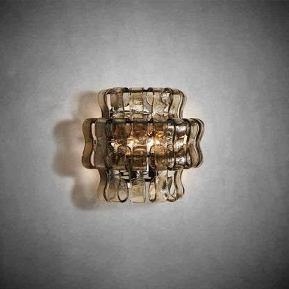 Textured Glass Wall Sconce