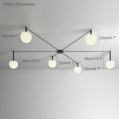 WOMO Custom Frosted Glass Globe Ceiling Light-WM1029