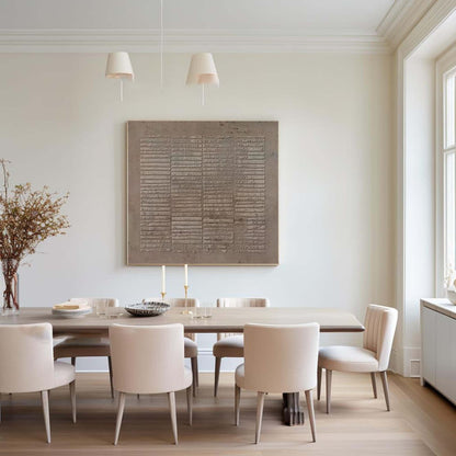 Textured Grid Canvas Painting