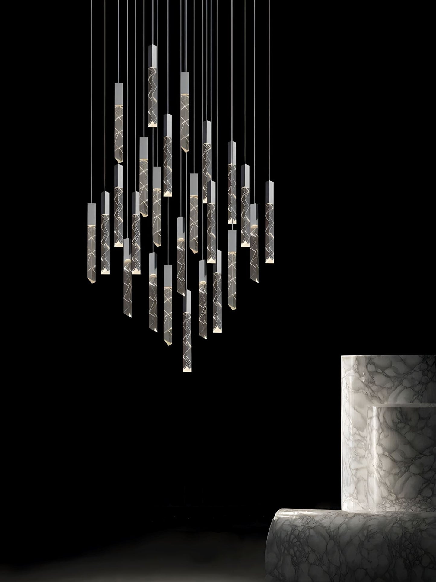 Luminous Cascade Chandelier