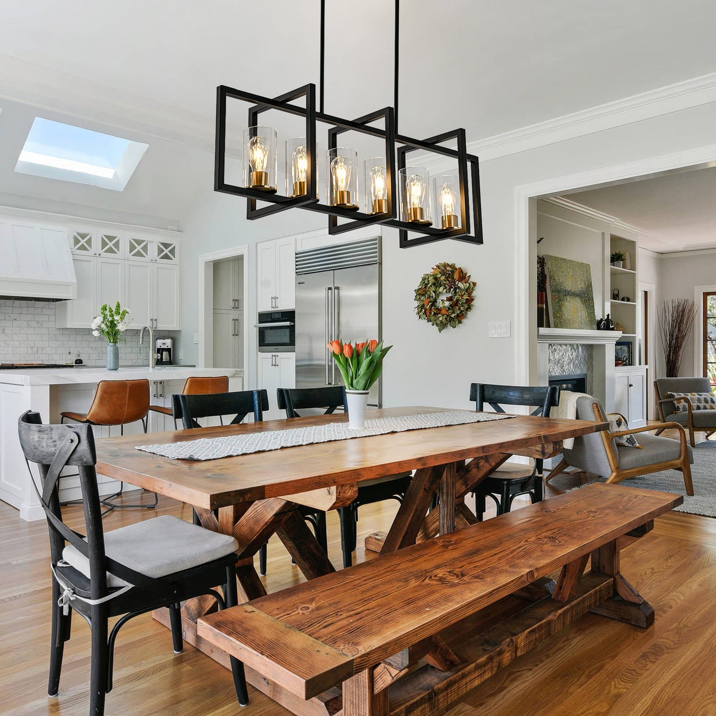 Havenridge 6-Light Linear Cage Pendant Light
