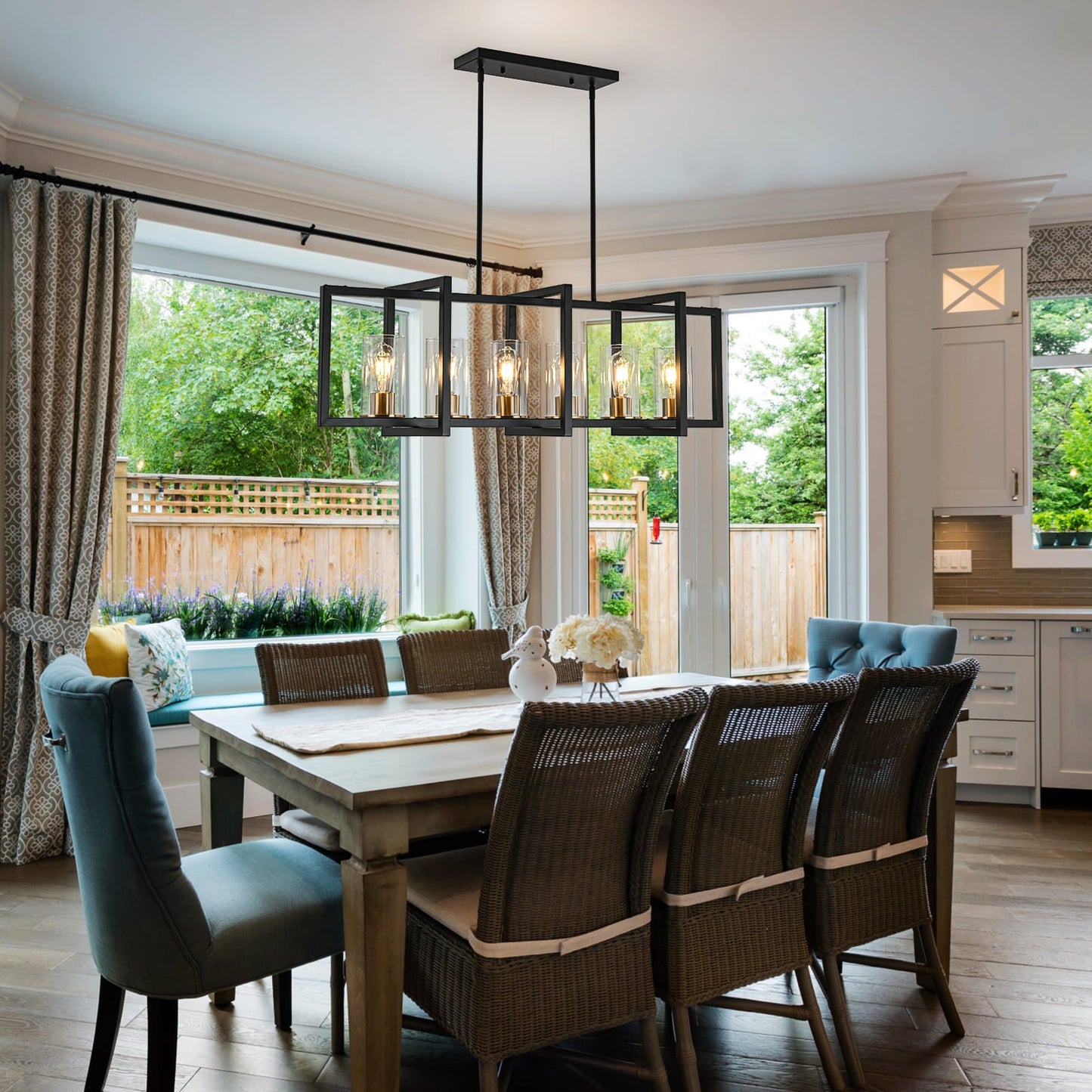 Havenridge 6-Light Linear Cage Pendant Light
