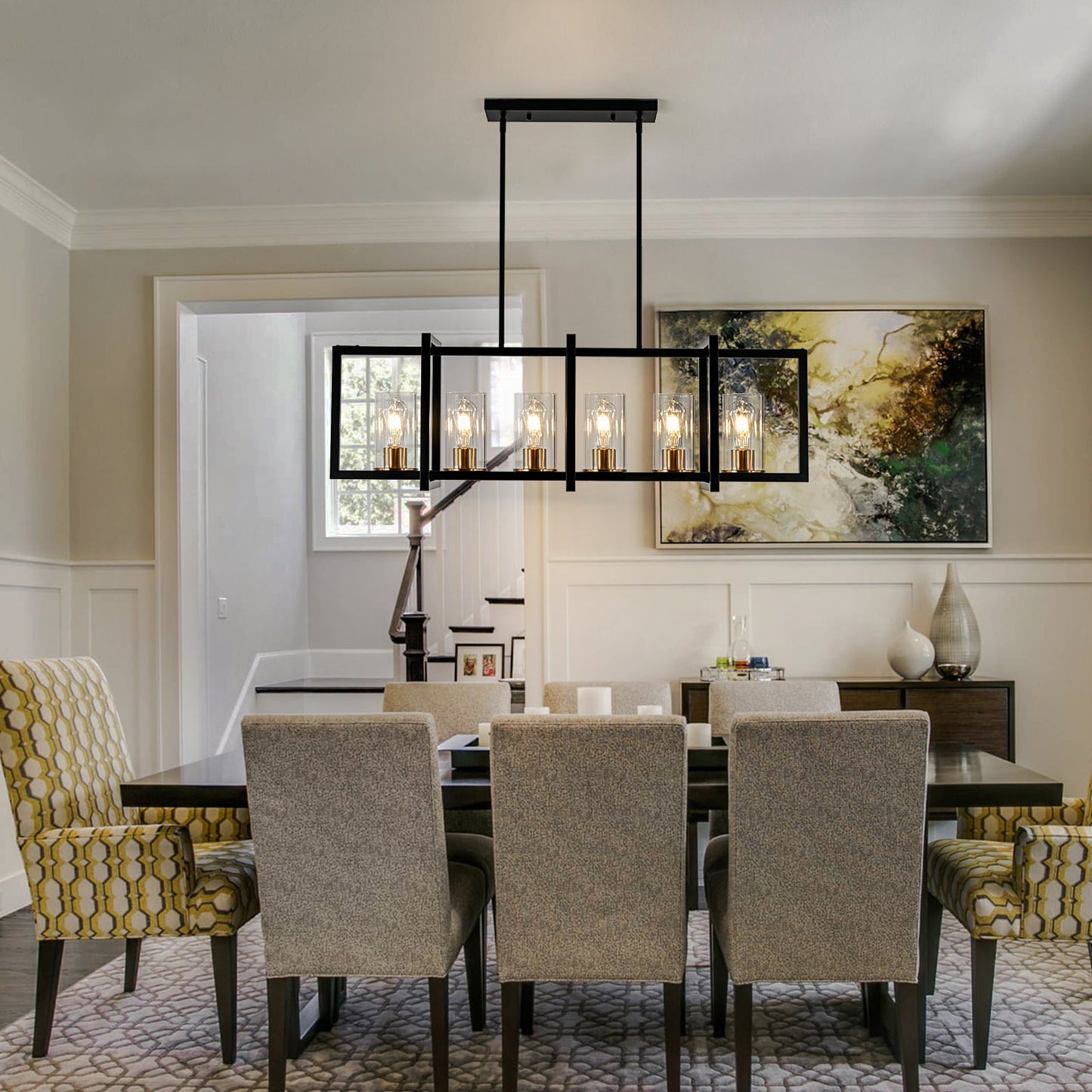 Havenridge 6-Light Linear Cage Pendant Light