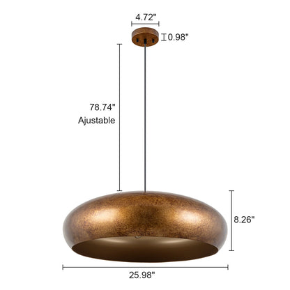 Aurelius Oversized Gold Dome Pendant Light