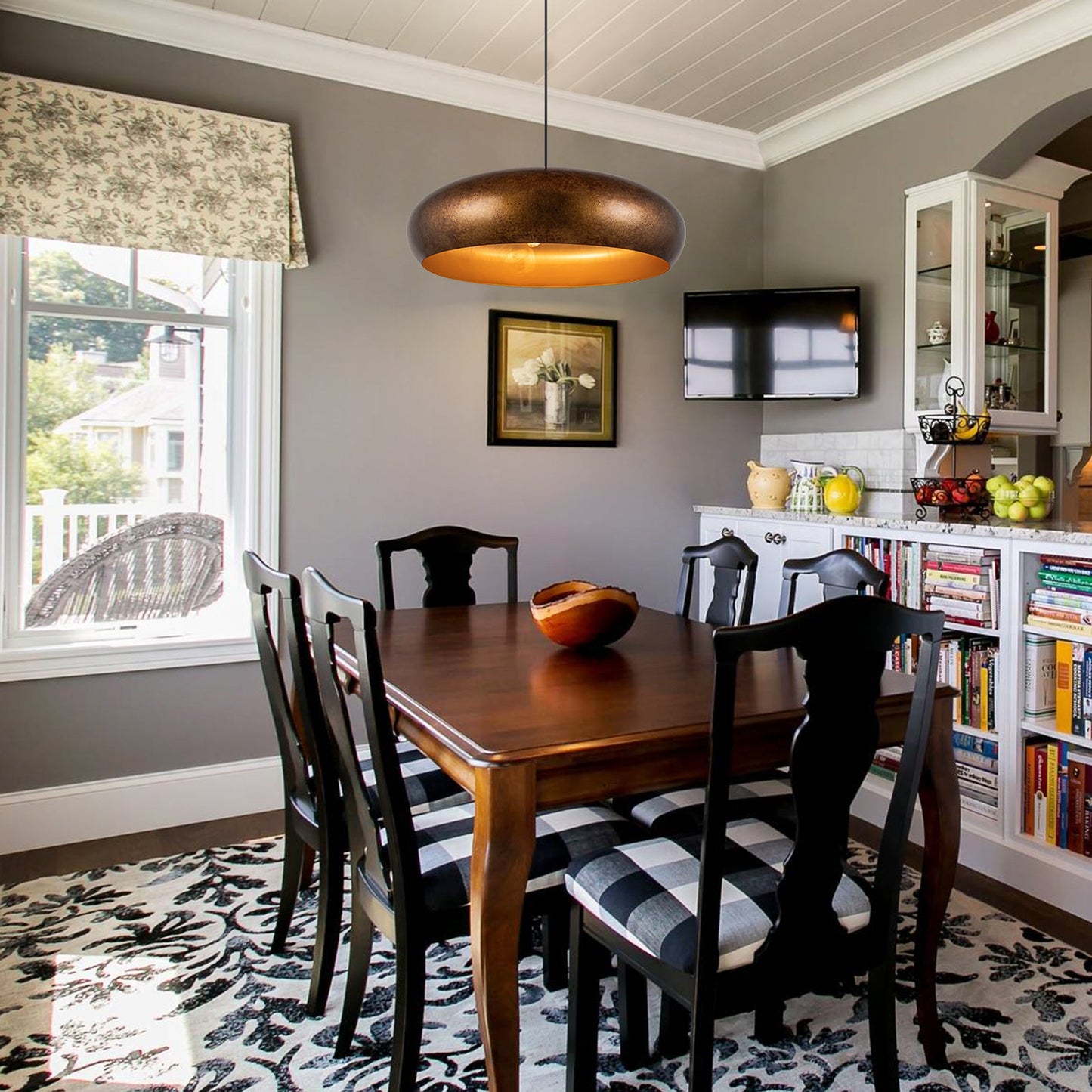 Aurelius Oversized Gold Dome Pendant Light