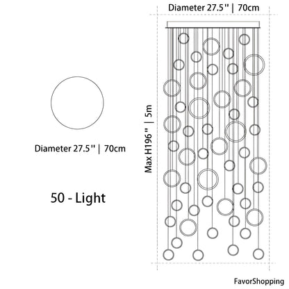 Asymmetrical LED Chandelier